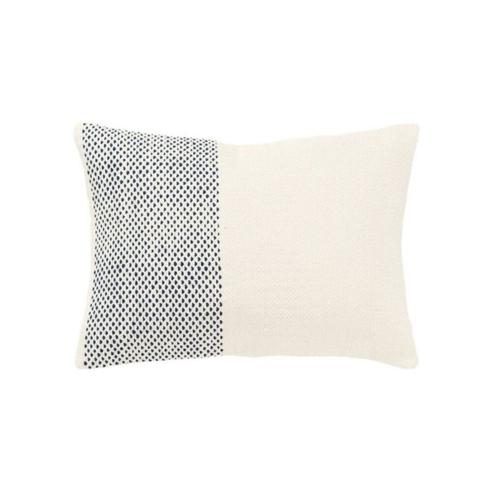 Rizzy Home - 14"x20" Oversize Color Block Striped Lumbar Throw  Blue